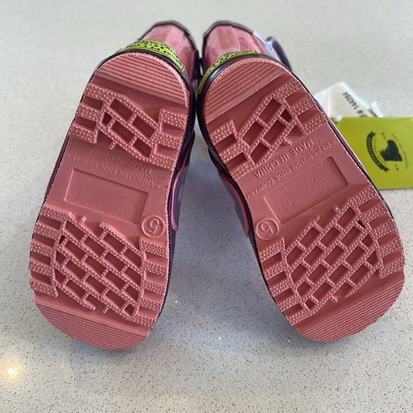 NWT Western Chief Toddler Butterfly Pink Rain Boots Size 5 - Picture 5 of 10